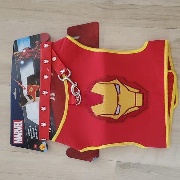 NWT Rubie's Marvel Classic Iron Man Harness & Leash Dog Pet Costume Red Size L - Picture 2 of 10